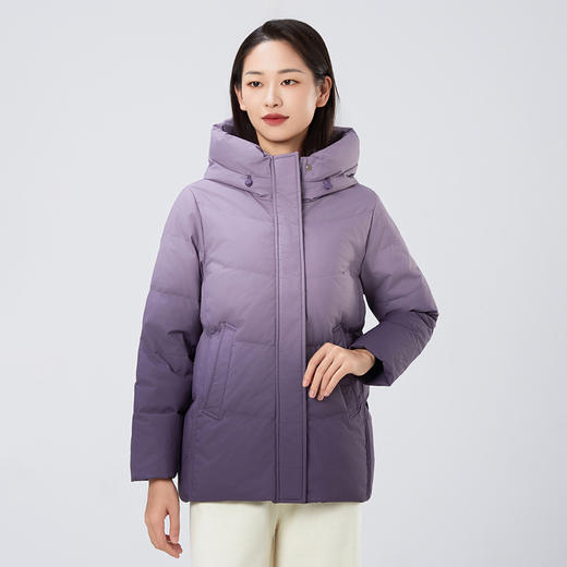 個调秋冬新款中老年短款休闲大码加厚妈妈装连帽保暖羽绒服8667 商品图2