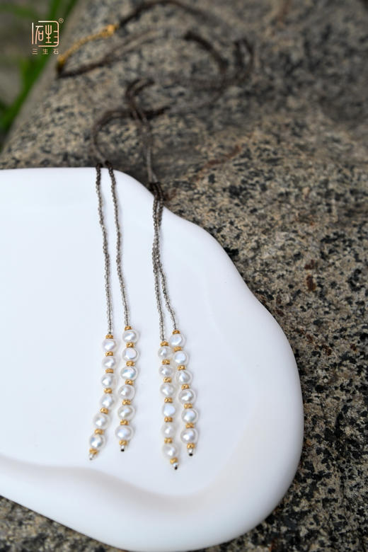 天然茶晶/尖晶石巴洛克珍珠多用设计长链 商品图5