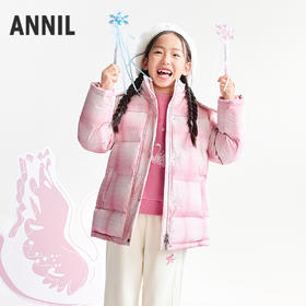 【实体店同款】女童中长款羽绒服冬季新款安奈儿童装AG545403