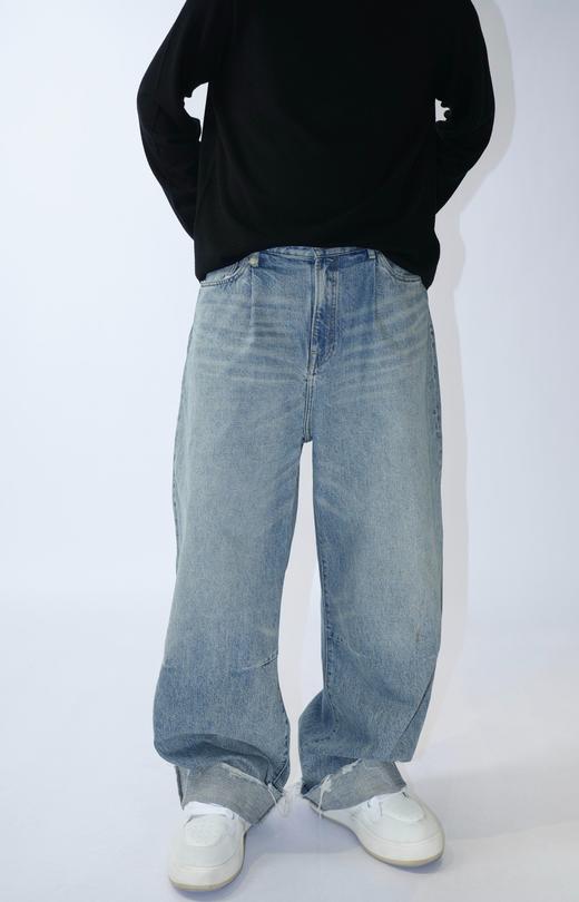 男款毛边牛仔裤长裤la 商品图3