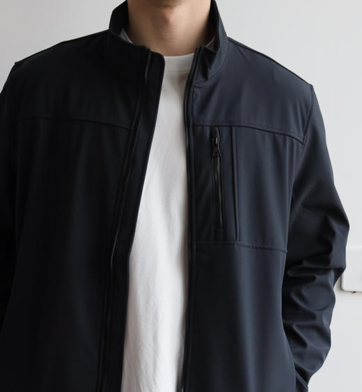 西K元单 纯色立领加绒拉链夹克外套 WT926 商品图0