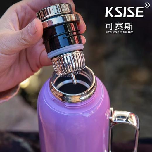 【可赛斯机械保温壶】可赛斯茗香壶机械温显保温壶焖茶壶茶水分离泡茶壶不锈钢车载便携 商品图2