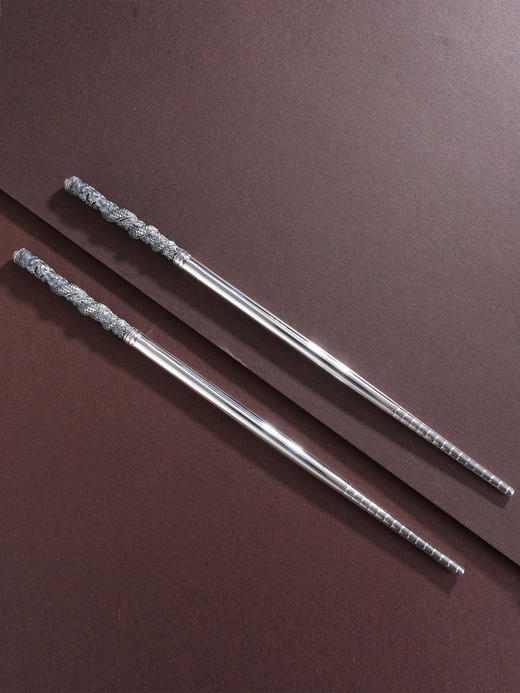 子佩集S999银【龙福安康】摆件【KZ000125-3】纯银筷子餐具2505 商品图0