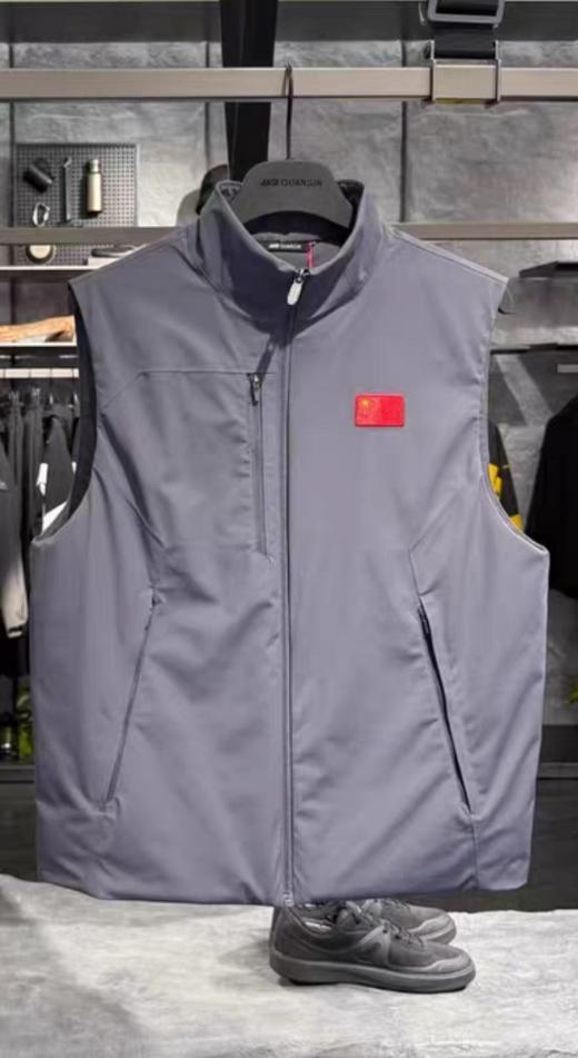 安踏冠军2025冬装新款男士羽绒马甲商务保暖内搭黑背心152540909 商品图1