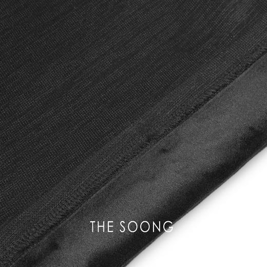 THESOONG|’暖绒裤‘加厚加绒保暖抽绳黑色显瘦正腰松紧休闲裤HBKZ7868 商品图2