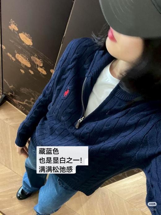 90羊毛10羊绒！2025高品质拉夫小马标刺绣半拉连polo领套头羊毛衫加厚！ 商品图0