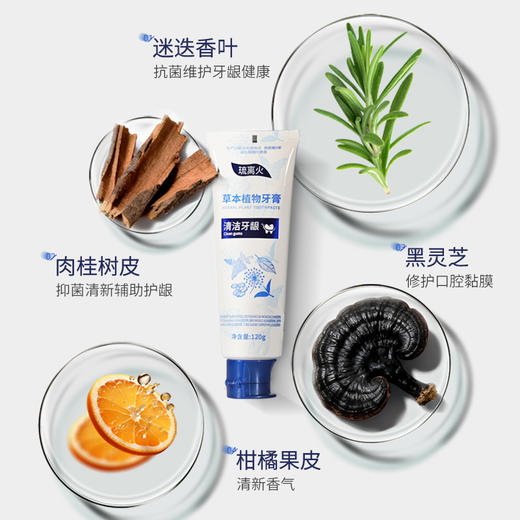 【凤品优选】琉离火 牙膏清洁口腔口气清新保护牙龈多种合一28种草本植物牙膏 商品图4