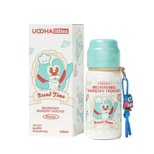 UOOHALITTLES430ml涂鸦保温杯（粉色/黑色/白蓝） 商品图3