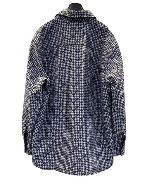 男款logo印花格子衬衫外套he012 商品图1