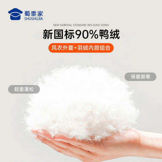 【实付满399送保温杯】【剑锋三合一风衣外套】可拆卸内胆风衣外套 加厚保暖羽绒服棉服 商品图8