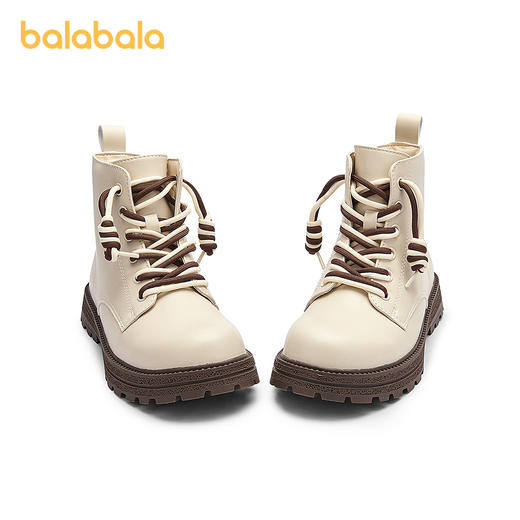 巴拉巴拉童鞋儿童靴子马丁靴女童公主英伦风短靴防滑秋冬潮流百搭 商品图4