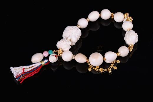 【日日富足】牙雕黄财神手串-ZX2504070 商品图6