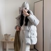 90白鸭绒2025冬新款连帽宽松茧型云朵泡芙羽绒服女中长款显瘦加厚 2508 商品缩略图6