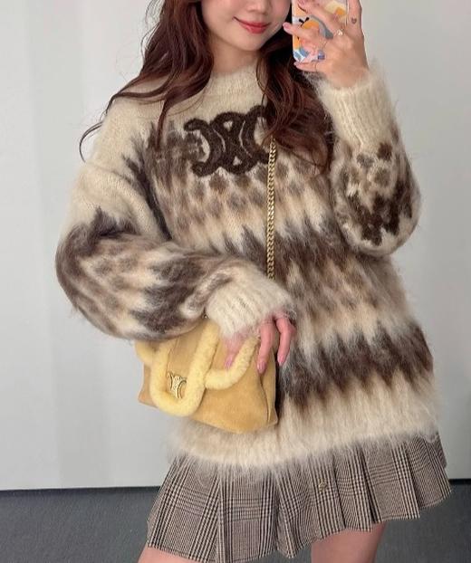 女款logo针织毛衣zh008 商品图3