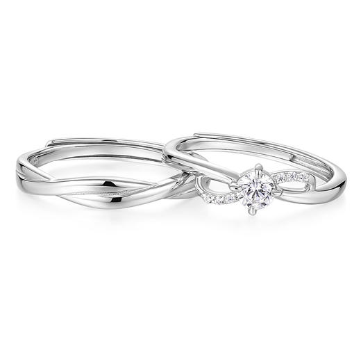 卡蒂罗KADER 无限眷恋情侣对戒 蝴蝶结钟爱久久轻奢小众原创可调节一对设计 闪耀吸睛恋爱频率#好运 商品图1