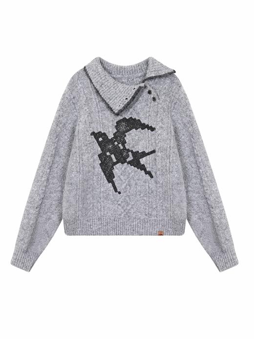 早乙女惠子saotome/STMMY14993/燕子提花毛衣 商品图3