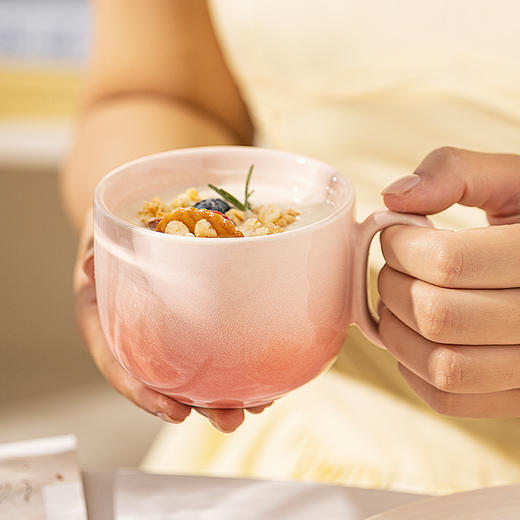摩登主妇马克杯渐变创意陶瓷喝水杯女家用大容量杯子早餐杯咖啡杯 商品图3