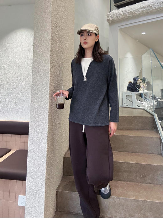 【羊绒的暖】噢蜜ooomeooo羊绒假两件套头衫 商品图3