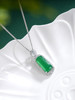 子佩集S925银【碧影长宁】套链【TL015849】纯银绿玉髓方块无事牌项链2507 商品缩略图0