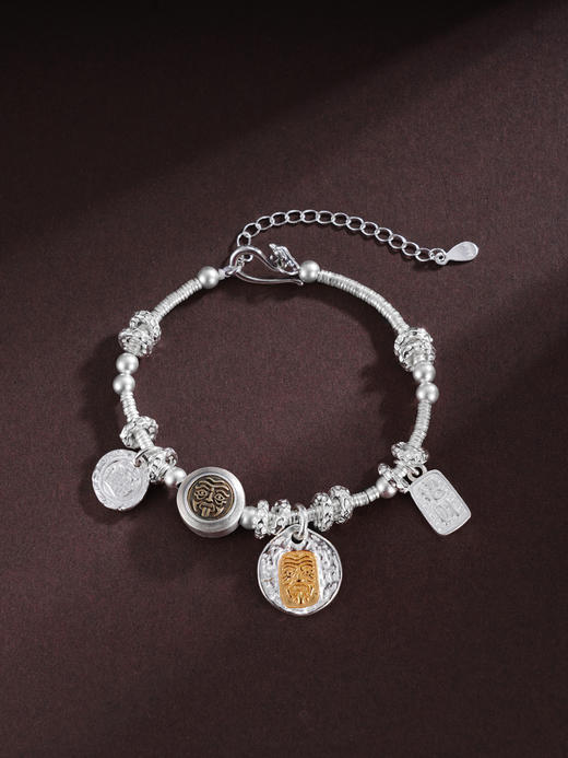 子佩集S925银【神女之护】手链【SL01026】纯银镀金女神钱串腰缠万贯盘缠盘缠2504 商品图0