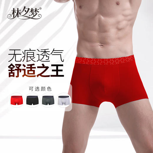 【高端男士内裤】兰精莫代尔 无感舒适 无痕 无骨线 无侧缝 立体裁剪 无痕透气_1708 商品图0