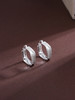 子佩集S925银【霜秀】耳环纯银【BF766】原创2扣环耳圈方形2501 商品缩略图1
