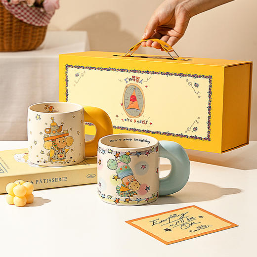 摩登主妇星星人联名马克杯礼盒陶瓷水杯乔迁新居生日礼物咖啡杯子 商品图2