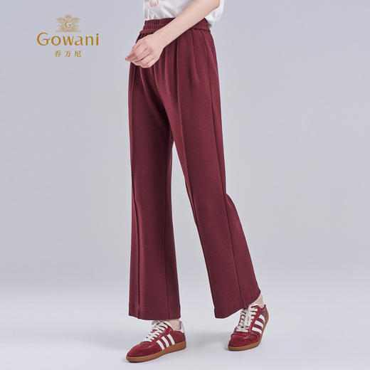 乔万尼新品2025冬宽松舒适休闲运动风软糯直筒裤ED4F706 商品图2