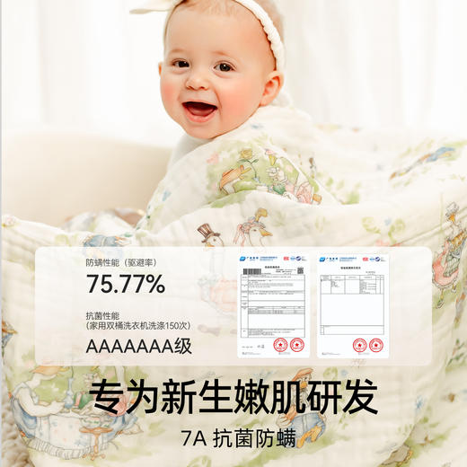 【新客福利】EMXEE嫚熙婴童六层皱布纱浴巾95*95 商品图1