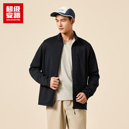 超级安踏焱绒衣 | 轻磨毛抓绒衣男秋户外保暖内胆外套152546702U 商品图1