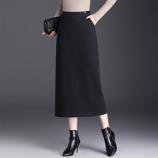 羊毛包臀裙时尚直筒半身裙，厚款中长款女装一步裙MYX-JYX-2965-Y 商品图0