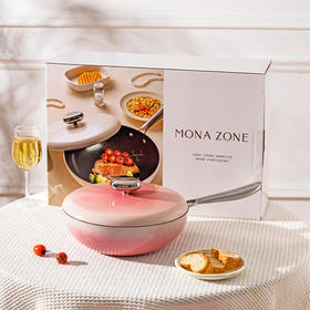 摩登主妇MONAZONE钛陶瓷炒锅家用炒菜不粘锅电磁炉专用煎锅平底锅