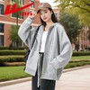 回力连帽卫衣女款2025秋冬新款休闲上衣校园风加绒开衫宽松外套女 商品缩略图1