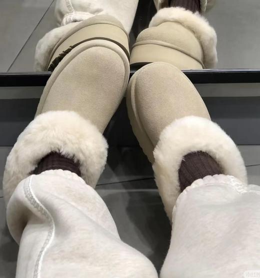 懒人必备 油叽叽系列   塔茨特便鞋  一脚蹬毛毛鞋 厚底拖鞋皮毛一体雪地靴 商品图0