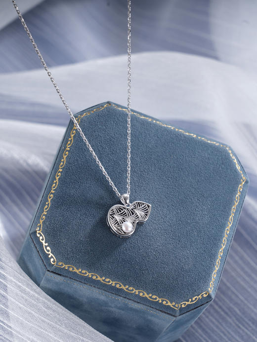 子佩集S925珍珠套链【XL090211】纯银珍珠葫芦项链2507 商品图0