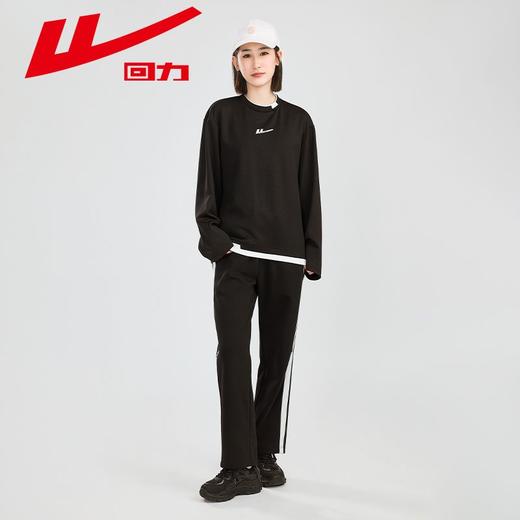 回力假两件卫衣女2025春新款小个子外穿宽松休闲百搭上衣套装T恤 商品图1