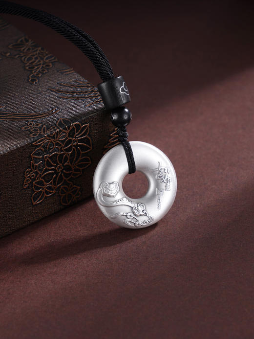 子佩集S999银【如意福华】套链纯银【ZXFTL005】仿古原创作品平安扣项链2501 商品图0