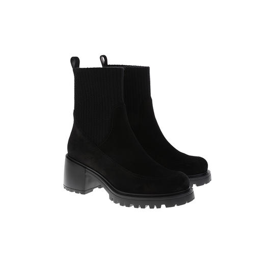 sheme女式粗跟短靴时尚百搭一脚蹬马丁靴可定制 商品图9