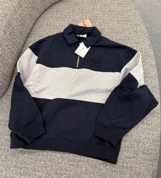 女款拼接polo领卫衣he017 商品图0