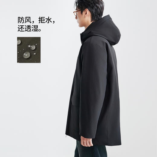 棉仓367815009-【金标大鹅】白鹅绒连帽派克中长款羽绒服冬季加厚保暖外套 商品图1