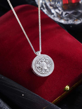 子佩集S925银【转运八宝】套链【FYL-1809101】纯银可转动时尚项链2505