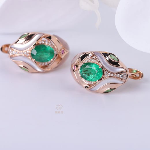 【舍我其谁】祖母绿耳钉    CB12502027 商品图1