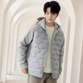 【90%大朵绒 锁温防钻绒 轻盈到像没穿！】J.S.WANGZI 云朵感连帽轻暖羽绒服