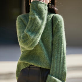 【超模君严选 「两件立减20元」】梦幻拉绒羊毛花纱套头衫｜95.7%澳洲绵羊毛+4.3%山羊绒黄金配比 圆领/V领/堆堆领羊毛衫 380g/件