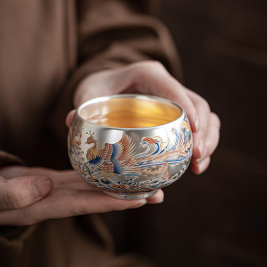 朕的潮代·龙凤对杯茶具礼盒 非遗传承 瓷胎鎏银技艺 胎质细腻 图案精美 馈赠佳品 收藏茗器 商品图8