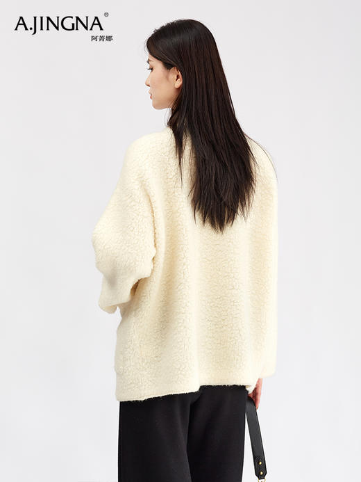 【淘衣节专享】阿菁娜冬日摩洛哥风绵羊毛针织外套F30D207001 商品图5