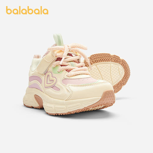 巴拉巴拉童鞋儿童运动鞋女童鞋2025新春秋鞋子潮流老爹鞋甜美爱心 商品图1