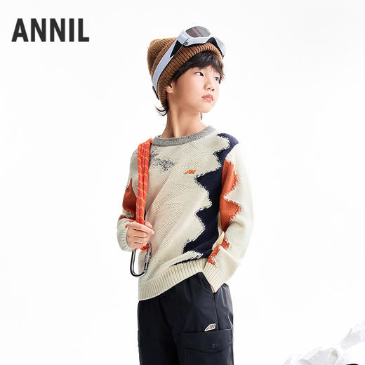 【实体店同款】男童圆领针织衫冬季新款安奈儿童装AB544086 商品图2