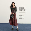 【11/19新品】熙世界MIU系学院风套装女秋冬新款蝴蝶结针织衫格纹半身裙两件套 商品缩略图2
