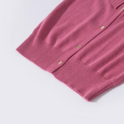 茧墨 优雅温柔蝴蝶结V领浣熊绒开衫毛衣 商品图5